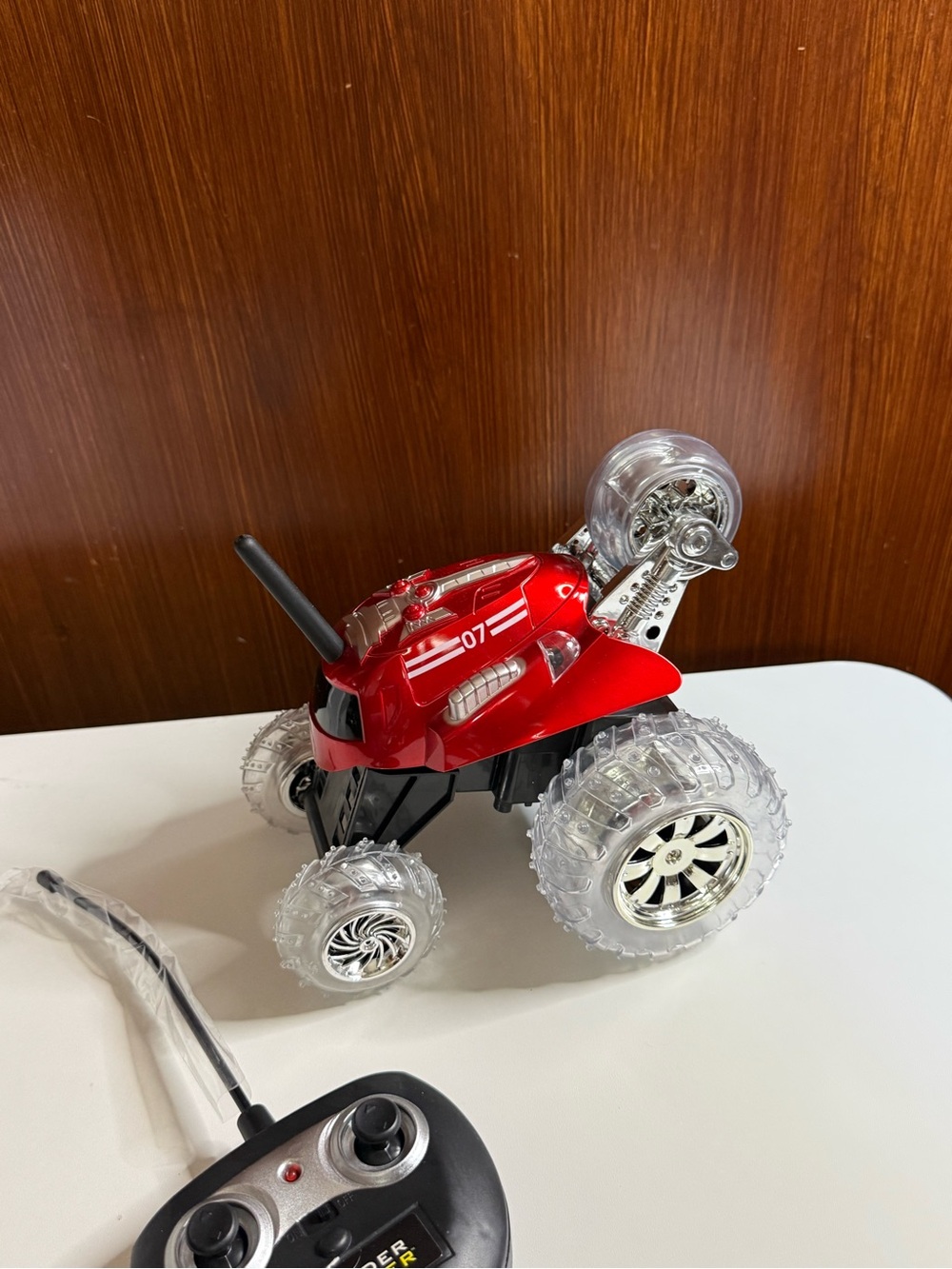 Red Remote Control Stunt Monster Truck for Kids